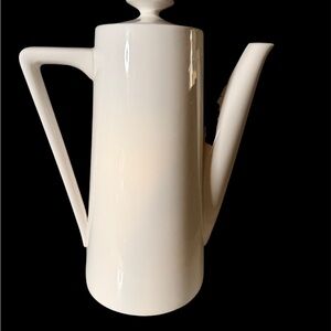 Vintage MCM Harmony House Moonstone Ironstone Coffee Pot White Made In Japan